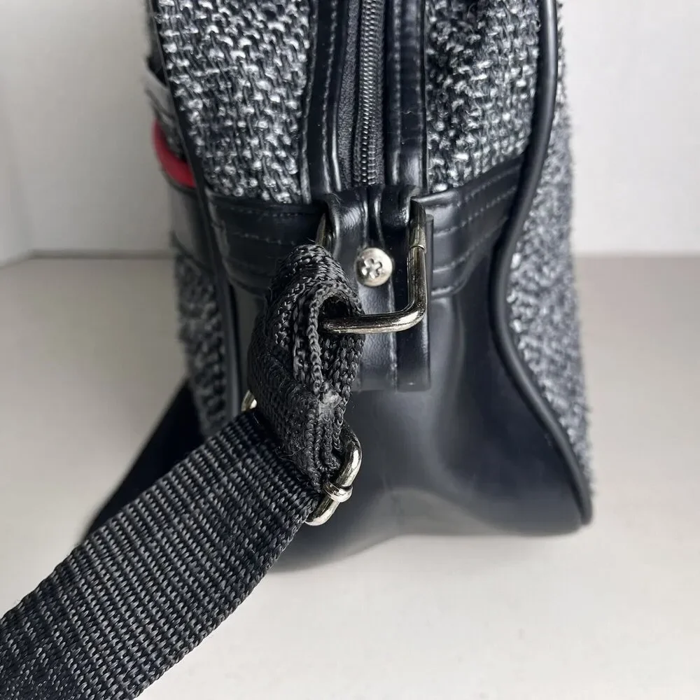 Vintage Givenchy Travel Bag Carry On Luggage Duffle Tweed Overnight Weekender